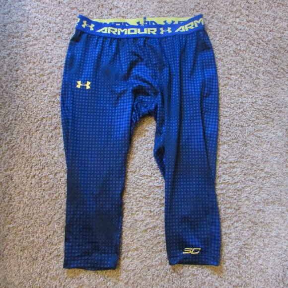Under Armour Coldgear 2X Compression Base Layer Pants Capri Fleece Inside - Picture 1 of 2
